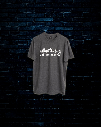 Martin Logo T-Shirt - Light Gray Heather (Large)