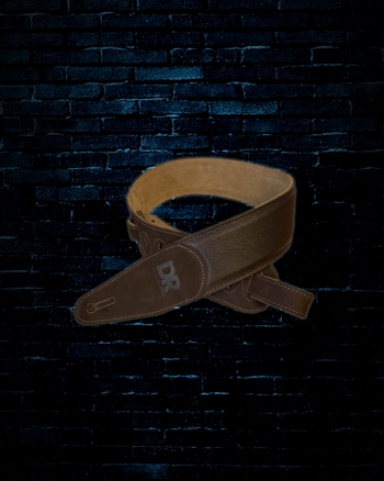 DR 2.75" Butter-Soft Glove Leather Guitar Strap - Brown