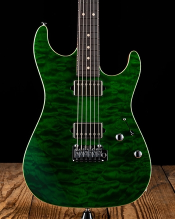 Suhr Standard Custom Quilt Maple/Mahogany - Trans Green