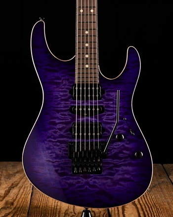 Suhr Modern Custom Quilt Maple/Basswood - Trans Purple Burst