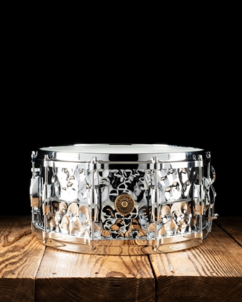 Gretsch 6.5"x14" USA Custom Hammered Chrome Over Brass Snare Drum