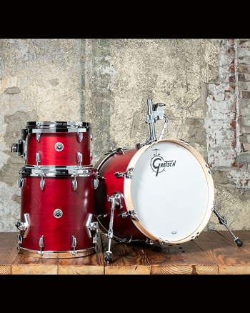 Gretsch GB-J483 Brooklyn Series 3-Piece Drum Set - Satin Cherry Red
