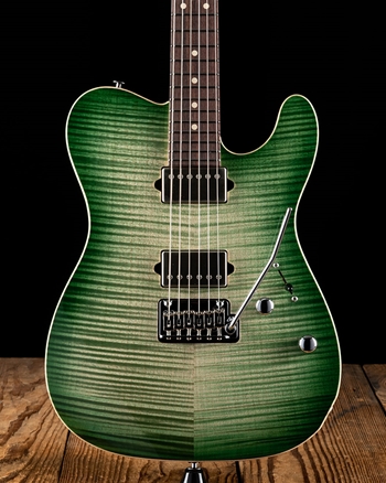 Suhr Modern T Custom Flame Maple/Basswood - Faded Trans Green Burst