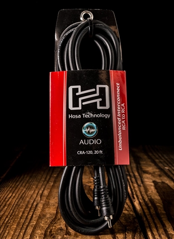 Hosa CRA-120 - 20' RCA to RCA Unbalanced Interconnect | NStuffmusic.com