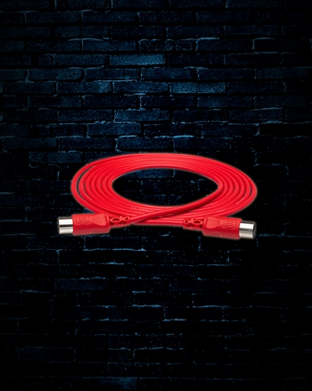 Hosa 3' 5-Pin DIN to 5-Pin DIN MIDI Cable - Red