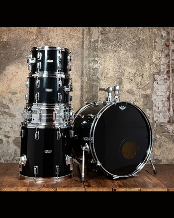 Pearl Wood Fiberglass 5pc Drumset - Jet Black *USED*