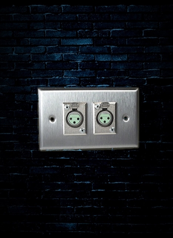 Rapco SP-2DFS Single Gang Wall Plate with 2 Switchcraft D3F