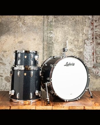 Ludwig Legacy Mahogany 3-Piece Drum Set - Hybrid Black Sparkle
