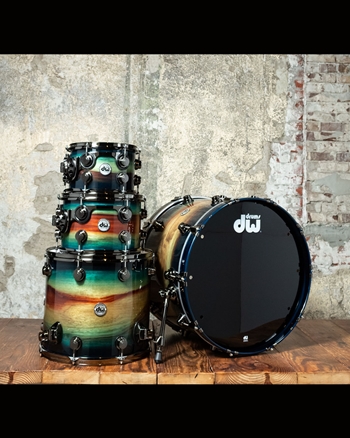 Drum Workshop Collector's Series VLT 333 4-Piece Drum Set - Quick Royal Blue Burst