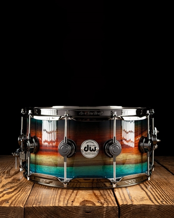 Drum Workshop 6.5"x14" Collector's Series Exotic Snare Drum - Quick Royal Blue Burst