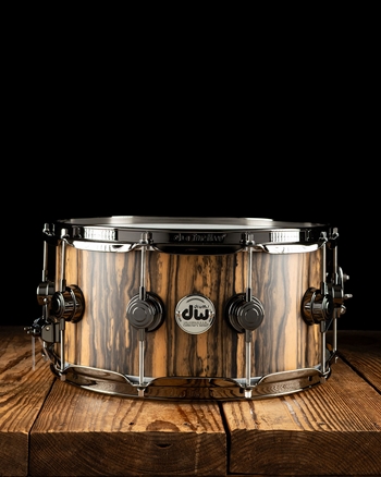 Drum Workshop 6.5"x14" Collector's Series Exotic Snare Drum - Natural Hard Satin Over Royal Ebony