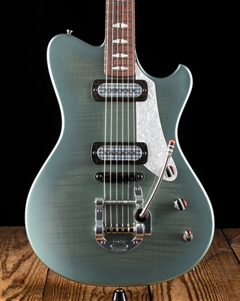Powers Electric A-Type Select Maple - Maple Sage Green Metallic Ghost Flame