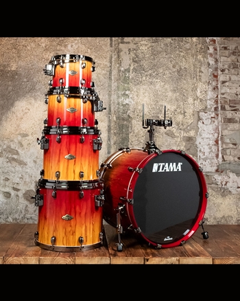 Tama Starclassic Walnut/Birch 5-Piece Drum Set - Vermilion Bosse Fonce Fade