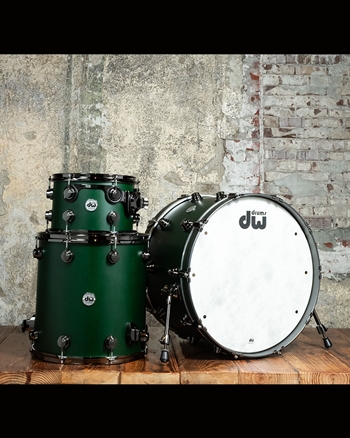 Drum Workshop Collector's Series 3-Piece Drum Set - Hunter Green Hard Satin