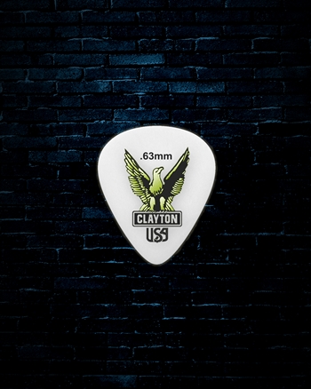 Clayton .63mm Acetal Polymer Guitar Pick (12 Pack)