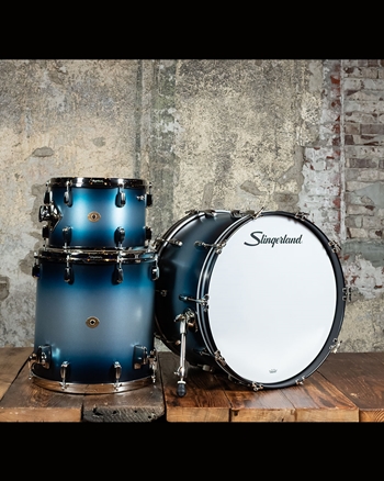 Slingerland Radio King 3-Piece Drum Set - Blue & Silver Lacquer