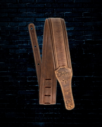 Taylor 2.5" Wings Distressed Leather Guitar Strap
