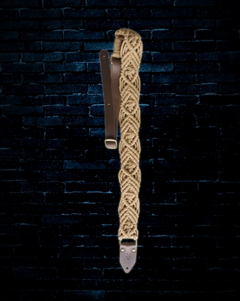 LM 2" Macrame Guitar Strap - Beige