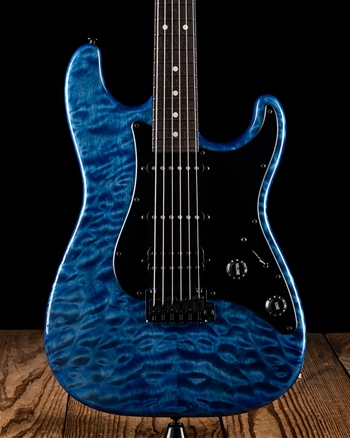 Suhr Classic S Custom Quilt Maple/Swamp Ash - Trans Blue