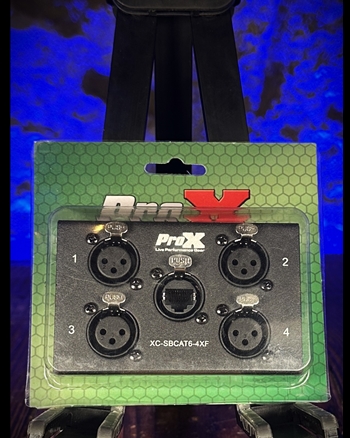 Pro X XC-SBCAT6-4XF 4 Channel XLR-F CAT6 Audio/DMX Portable Snake Box *USED*