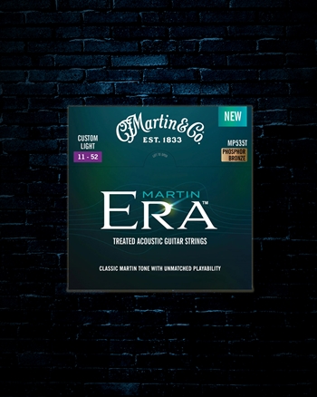 Martin Era Phosphor Bronze Treated Acoustic Guitar Strings - Custom Light (11-52)