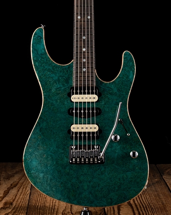 Suhr Modern Custom Burl Maple/Mahogany - Bahama Blue