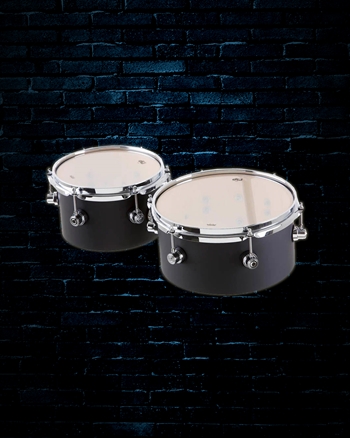 Drum Workshop 5"x8" & 5"x10" Design Series Concert Toms - Satin Black