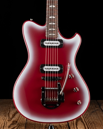 Powers Electric A-Type - Garnet Red/Pearl White Burst