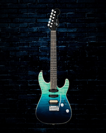Charvel Pro-Mod Plus Dinky DK24 HSS 2PT QM - Blue Curacao