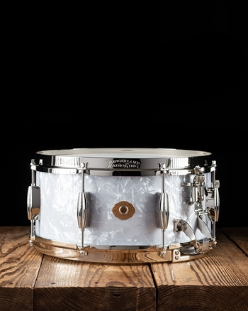 Slingerland 6.5"x14" Limited Edition Gene Krupa Signature Snare Drum - White Marine Pearl