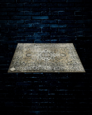 Drum N Base 6'x5.25' Vintage Persian Style Drum Mat - Green