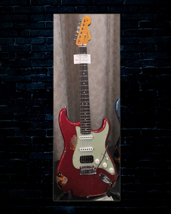 Fender Custom Shop Limited Edition Heavy Relic Stratocaster - Red Sparkle Over 3-Color Sunburst
