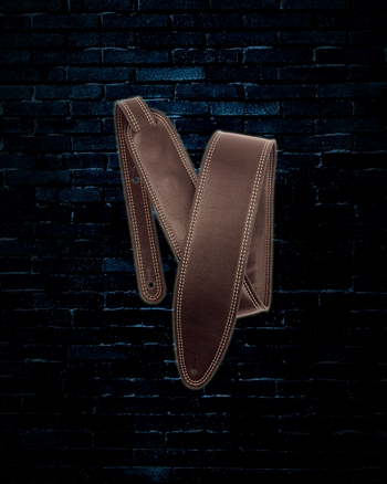 LM The Heritage 2.5" Leather Guitar Strap - Brown