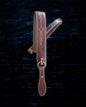 LM 2" Memphis Bison Guitar Strap - Chocolate
