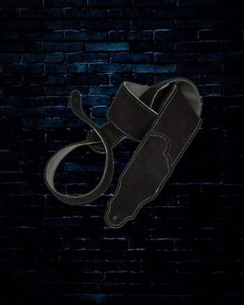 Franklin Straps 2.5" Original Suede Guitar Strap - Black