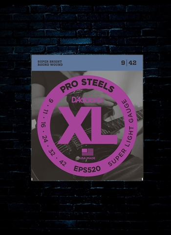 D'Addario EPS520 XL Pro Steels Electric Strings - Super Light (9-42)