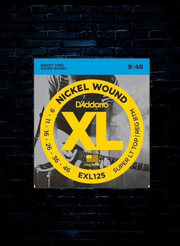 D'Addario EXL125 XL Nickel Wound Strings - Super LT Top/Reg Bottom (9-46)