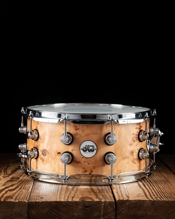 Drum Workshop Limited Edition Design Series Mapa Burl Snare Drum - Natural