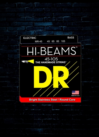 DR MR-45 Hi-Beam Stainless Steel Bass Strings - Medium (45-105)