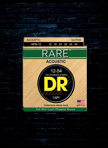 DR RPM-12 Rare Phosphor Bronze Acoustic Strings - Medium (12-54)