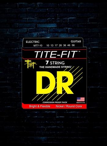 DR MT7-10 Tite-Fit Nickel Plated Electric Strings - 7-String Medium (10-56)