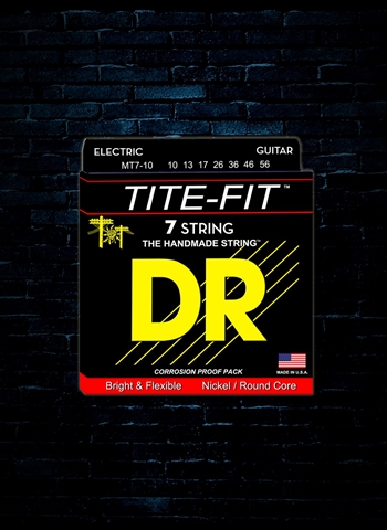 DR Strings MT7-10 Tite-Fit Nickel Plated Electric Strings - 7-String Medium (10-56)